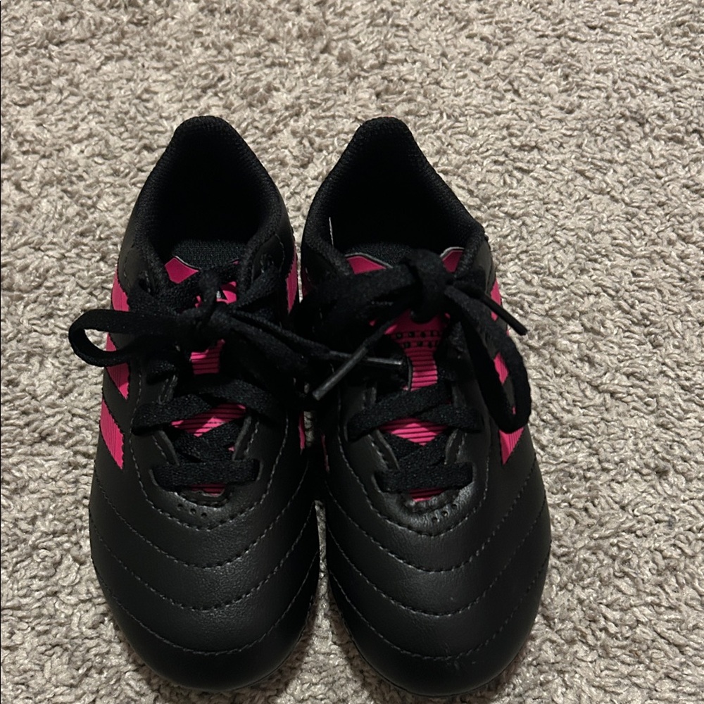 adidas Kids Black and Pink Sneakers